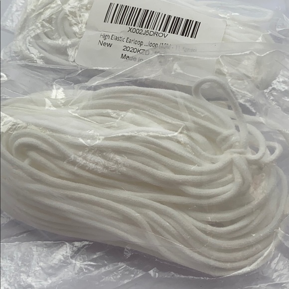 New 4 pks white elastic cord string for ear loop masks or string arts and crafts - Picture 4 of 4
